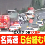 東名厚木６台事故、大渋滞に！重体の方の命は？現場特定！